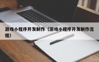 岑溪游戏小程序开发制作（游戏小程序开发制作流程）